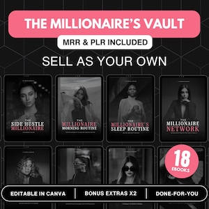 MRR The Millionaire eBook Bundle, master resell rights, private label rights, plr ebook, PLR digital products, sell on etsy, DFY ebook