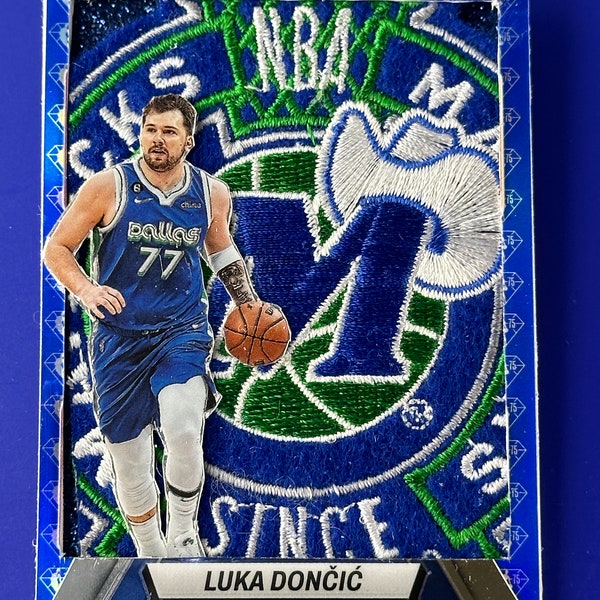 LUKA DONCIC Custom Art Patch Card Dallas Mavericks Display Collectible Trading Art Card