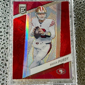 BROCK PURDY Custom Art Card San Francisco 49ers Display Trading Art Card Sports Art Hand Embossed and Painted Gift Sports Fan