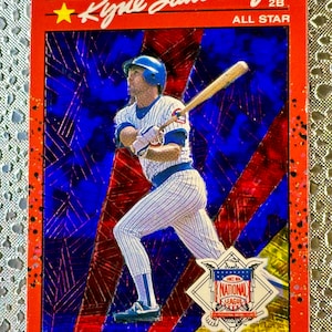 RYNE SANDBERG Cartão de arte personalizado Chicago Cubs Display Cartão de arte comercial Arte esportiva em relevo e pintado à mão
