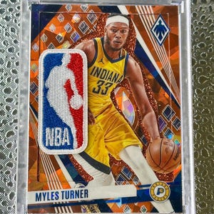 MYLES TURNER Benutzerdefinierte Kunst Patch Karte Indiana Pacers NBA Display Sammler Kunst Karte Geschenk Basketball Karte Sportkarte Texas