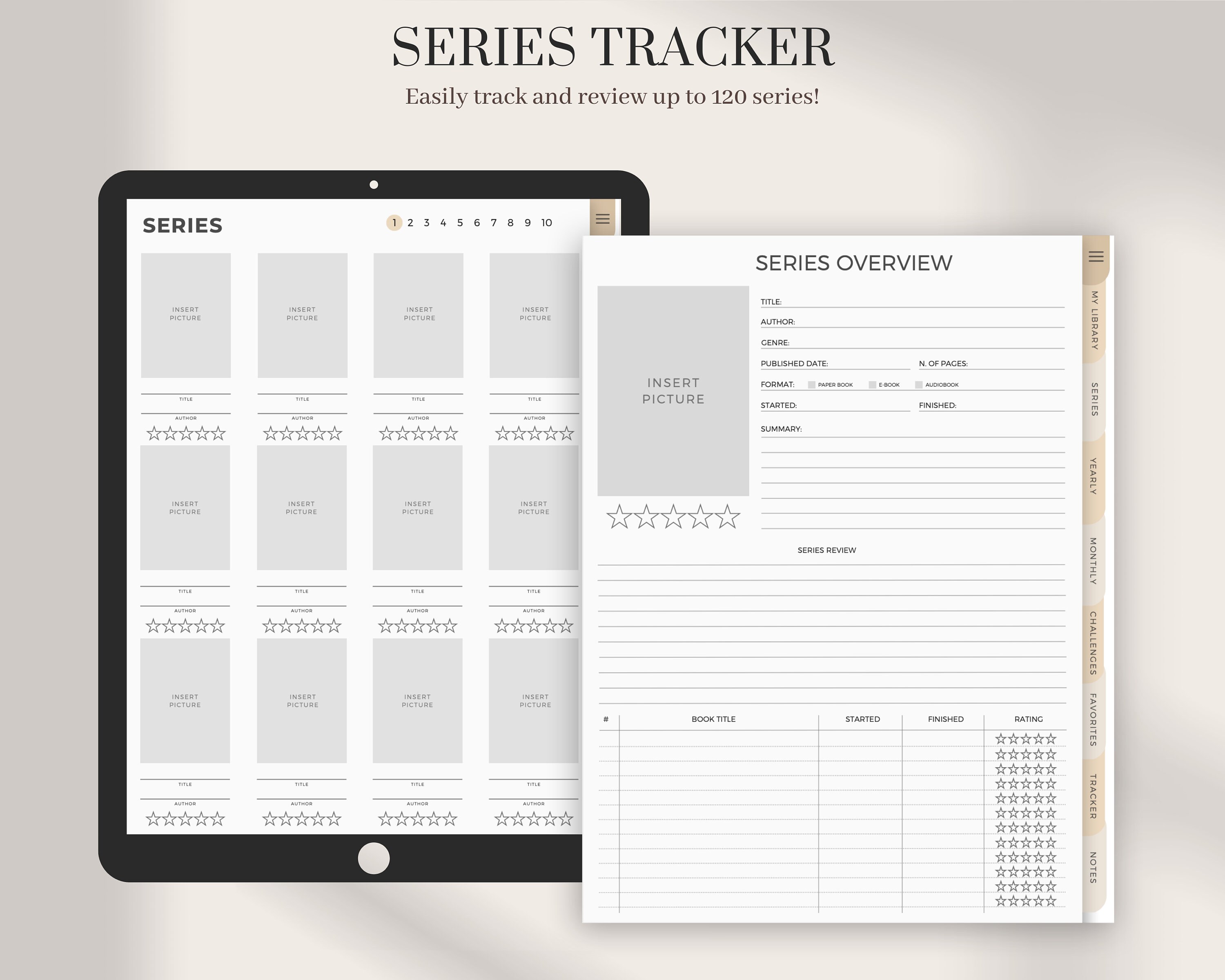 Reading Journal | Digital Planner | Book Tracker for Goodnotes | Books ...