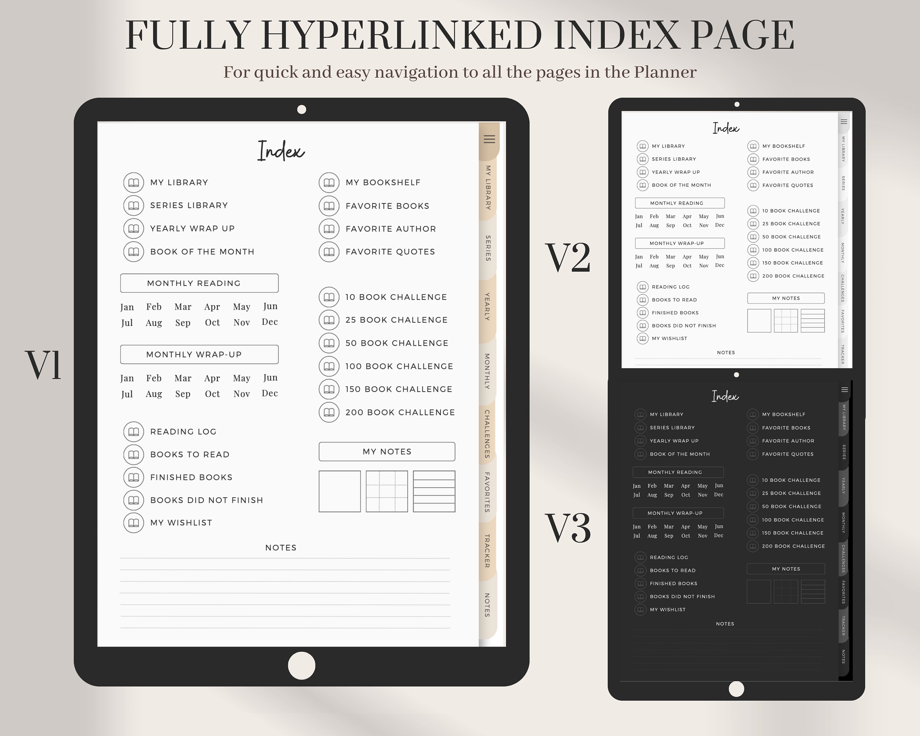 Reading Journal Digital Planner Book Tracker for Goodnotes Books Review ...