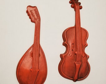Royal Aluminiumguss Cello & Violine Wandkunst