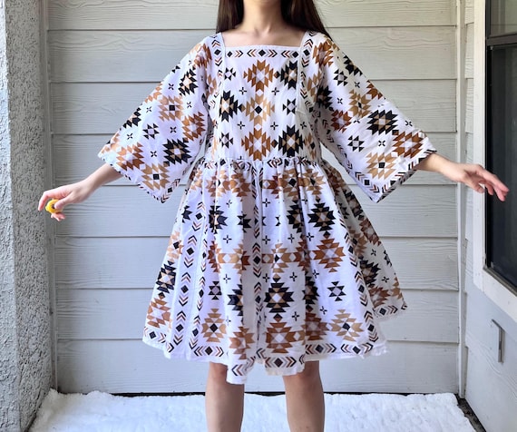 Handmade Geometric Bandana Dress SKU 09079