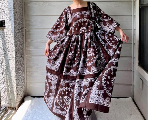Espresso Earth-toned | Made to Order Handmade Bandana Dress SKU 06117 -  Etsy Israel