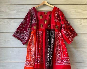 Handmade Hogwarts Harry Potter Gryffindor Bandana Dress SKU 02032