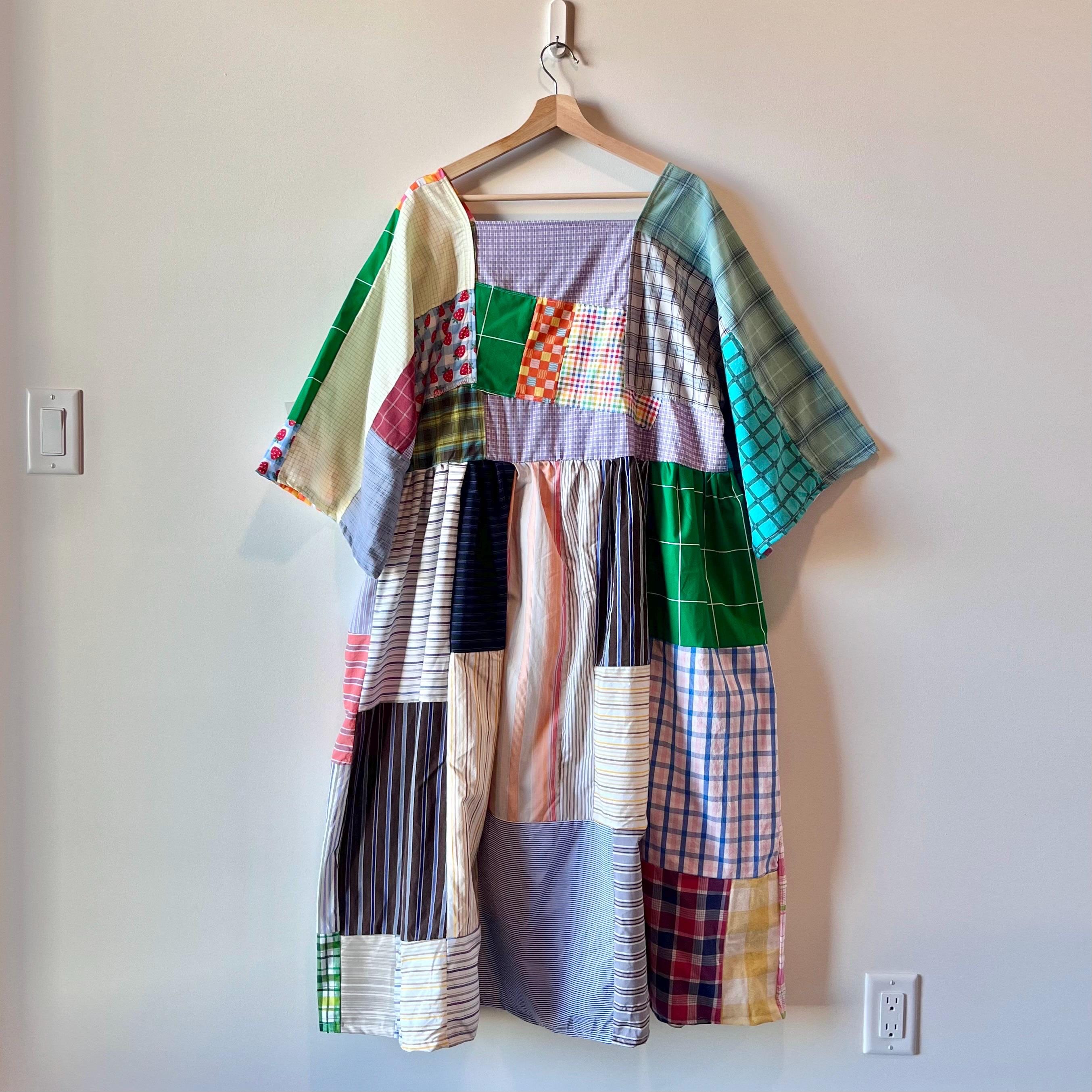 Patchwork Style Handmade Quilted Patchwork Dress SKU 01173 Plaid - Etsy