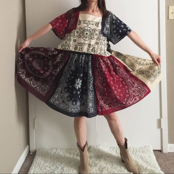 PLUS SIZE Handmade Bandana Dress SKU 19928.C4. Etsy