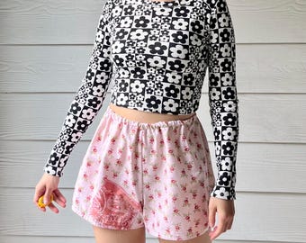 Handmade Floral Rose Shorts SKU 06048 Bandana Patchwork