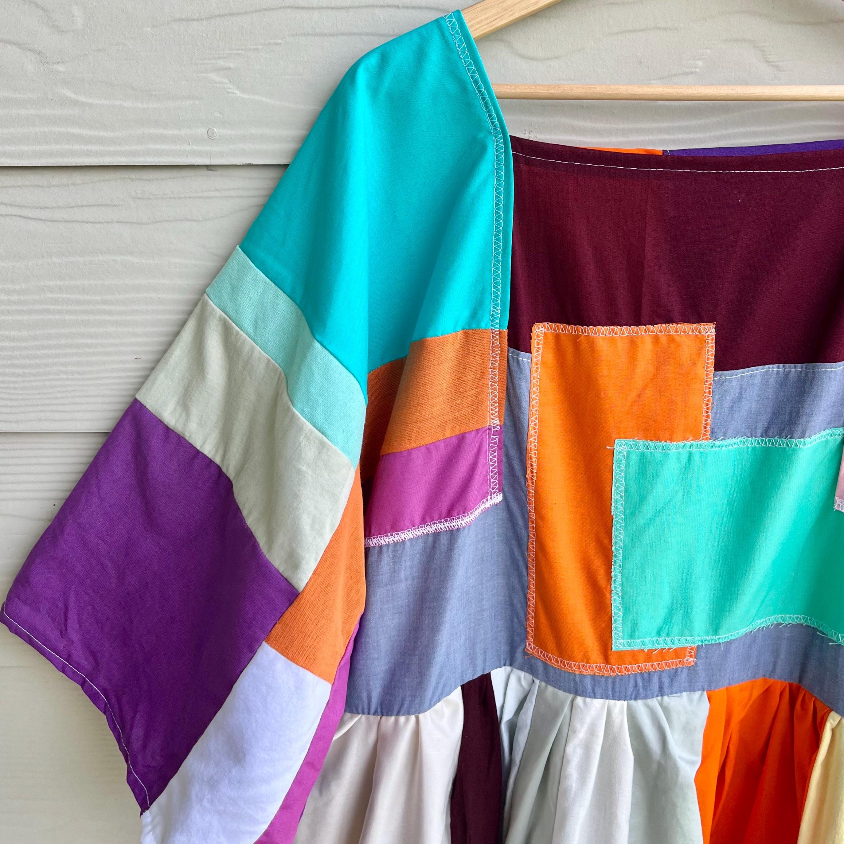 Handmade Quilted Patchwork Colorblock Dress SKU 05112 - Etsy