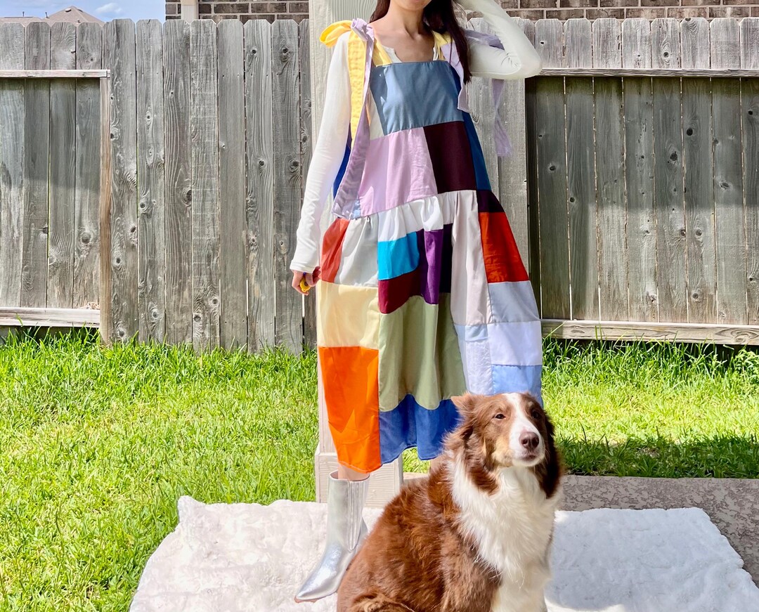 Handmade Quilted Patchwork Colorblock Dress SKU 05274 - Etsy