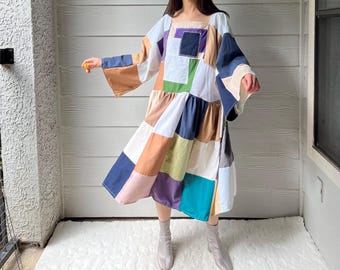 【sor】AMERI MEDI PATCHWORK CLOTH DRESS sor様専用】AMERI MEDI PATCHWORK CLOTH DRESS