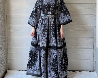 Handmade Maxi Bandana Dress Pure Black