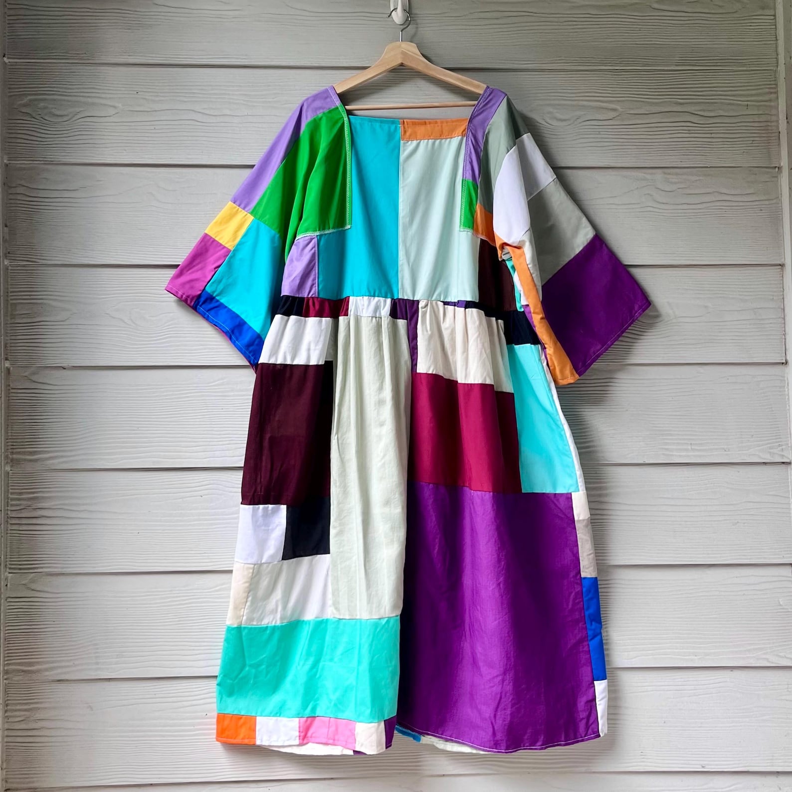 Handmade Quilted Patchwork Colorblock Dress SKU 09045 - Etsy