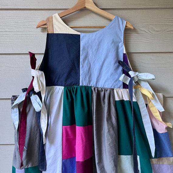 【sor】AMERI MEDI PATCHWORK CLOTH DRESS お値下げ】AMERI MEDI PATCHWORK CLOTH DRESS - メルカリ