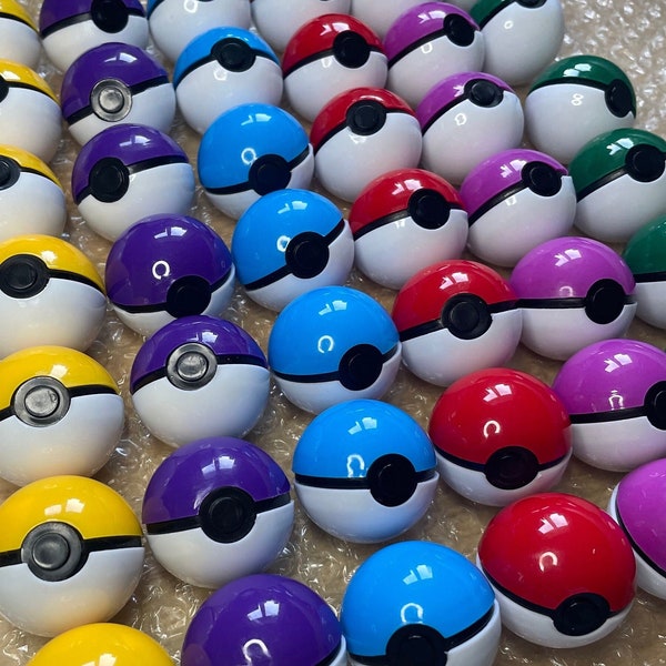 Pokeballs Pokémon avec mini figurines Pokémon et autocollants pour sacs de fête Cadeaux Pokémon, décoration Pokémon, idée Pâques, articles de cadeau Pokémon