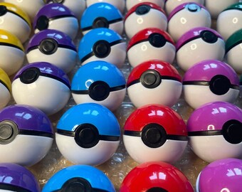 Pokemon Pokeballs With Mini Pokemon Figures and Stickers for Party Bags Pokemon Gifts, Pokemon Decoration, Easter idea, Pokemon Party Favors