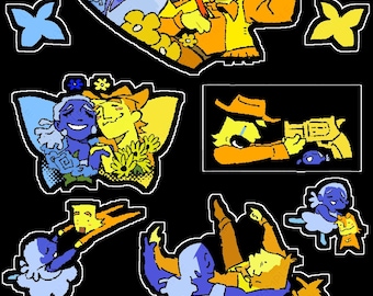 PREORDER | Deltarune Blue + Yellow Sticker Sheet