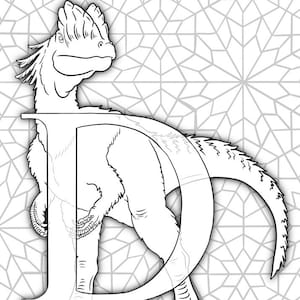 ABCs Dinosaur Coloring Sheets- Instant Download