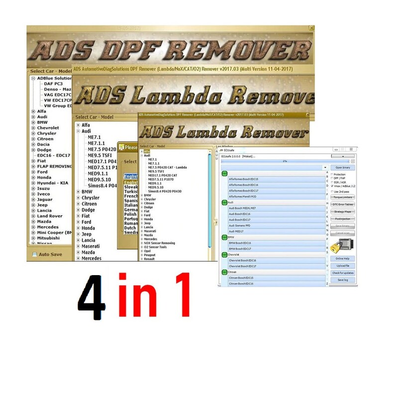 Professional DPF Remover EGR Remover Lambda Remover Ecu Safe 2.0 ...