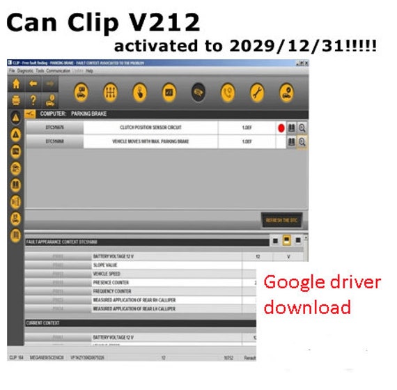 Newly Can Clip V212 for Renault OBD2 Diagnostic Software Can Clip V212gift  Reprog V191pin Extractor V2 Update Data to 2029 