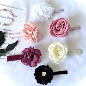 Floral Barrette, Flower Hair Barrette, Wedding Hair Clip, Bridal Barrette, Barrette for Wedding, Flower Headband for Baby, Floral Hairpiece