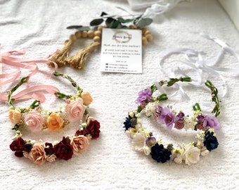 Floral Crowns, Flower Tiaras, Wedding Party Crowns, Flower Girl Crowns, Bridesmaid Crowns, Floral Updo Crown, Peach Crown, Lavender Crown