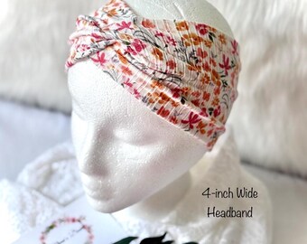 Adult Headband, Work Headband, Twist Headband, Stretch Fabric  Headband, Nurse Headband, Wide Fabric Headband, Yoga Headband