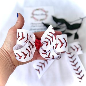 Football Hair Bow, Sport Hair Bow, Bow with Football Print, Hair Bow for Sports, Football Print Bow, Ribbon Style Bow, Girl Gift, Football image 15
