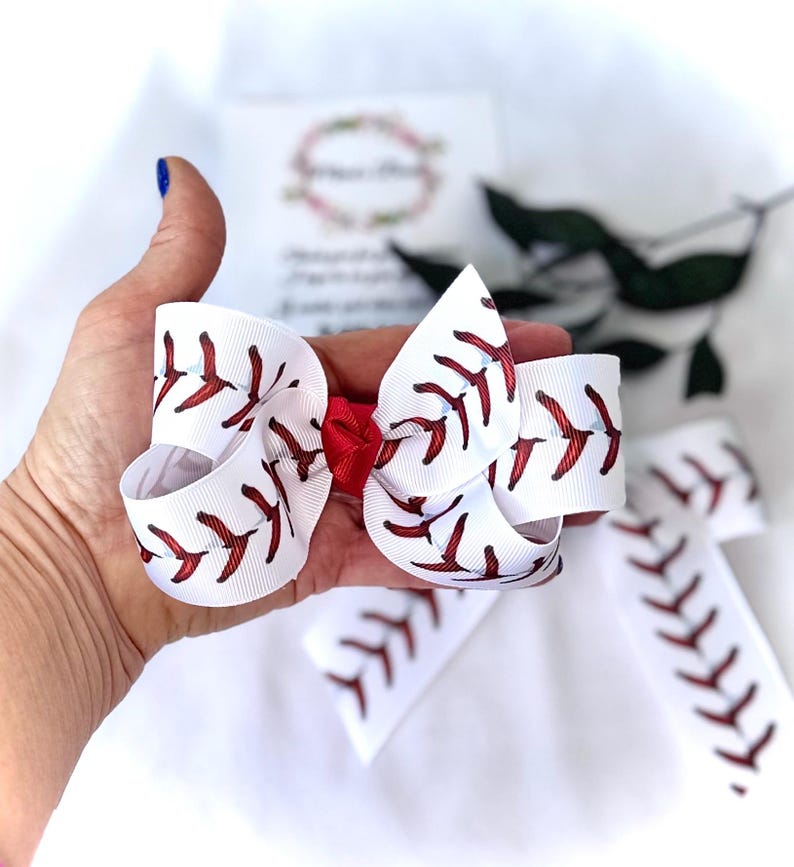Football Hair Bow, Sport Hair Bow, Bow with Football Print, Hair Bow for Sports, Football Print Bow, Ribbon Style Bow, Girl Gift, Football image 15