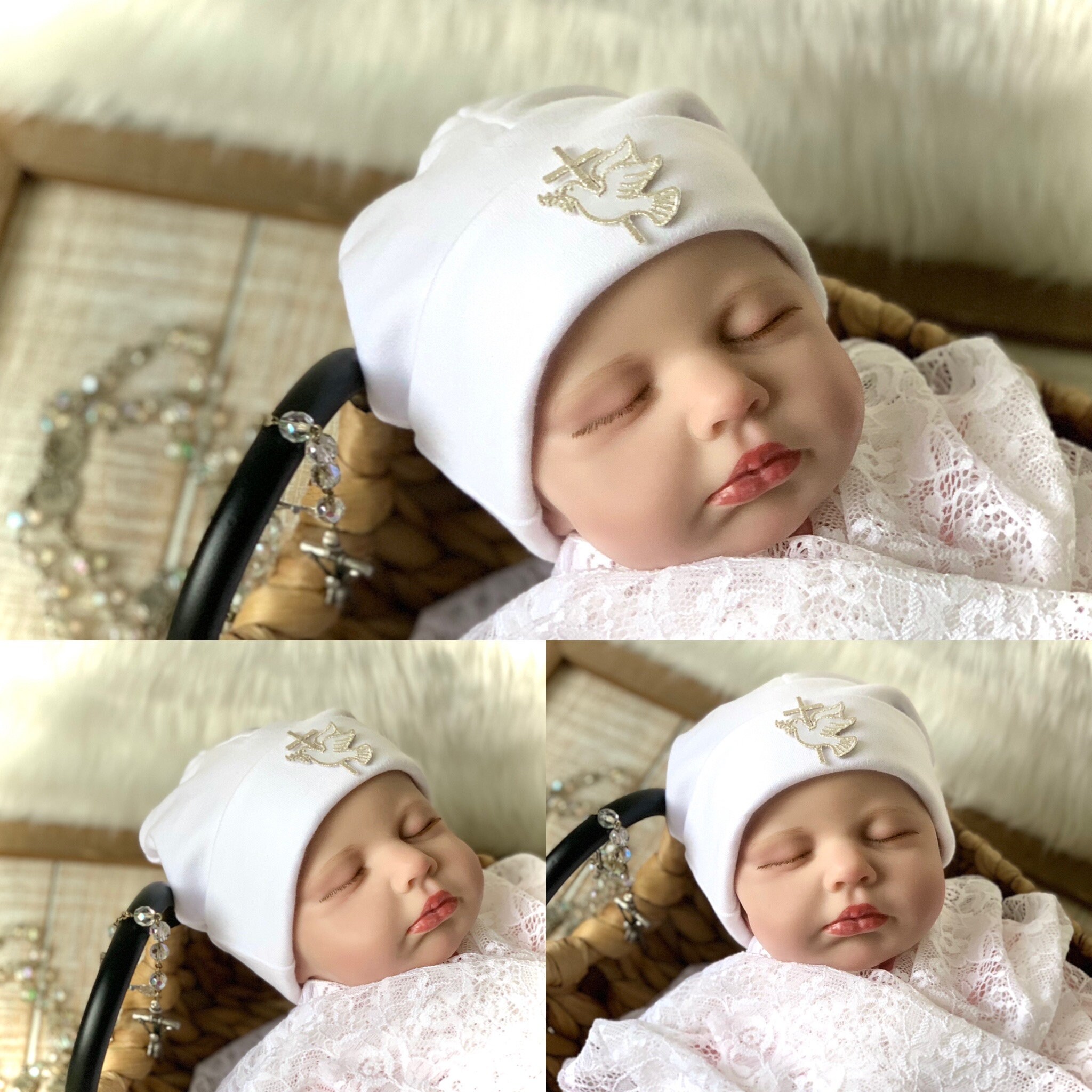 Baptism Caps, Christening Caps, Boys Baptism Hat, Baby Religious Hats