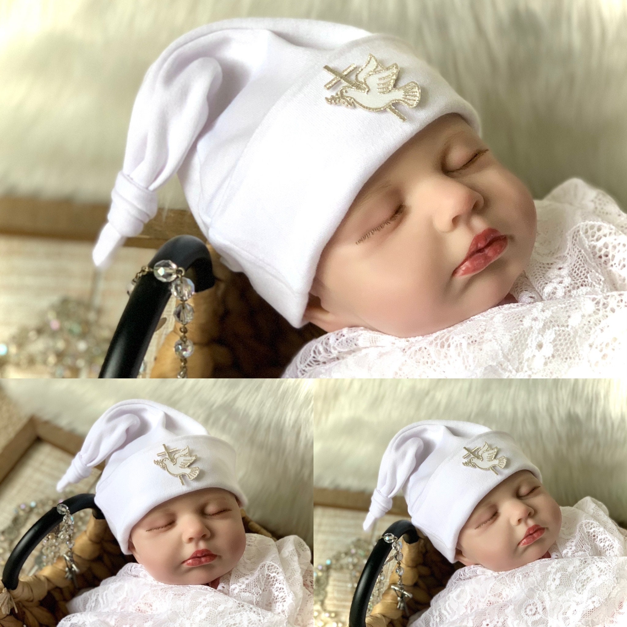 Baptism Caps, Christening Caps, Boys Baptism Hat, Baby Religious Hats