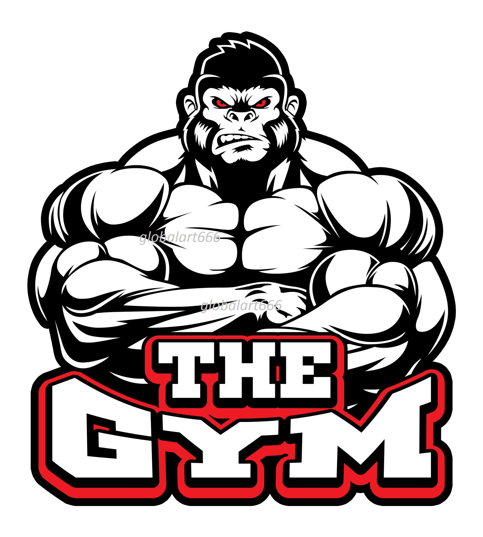 Ferocious Gorilla, Gym, Workout, Bodybuilder, Fitness Crossf