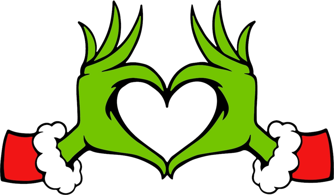 Grinch Heart SVG & PNG, SVG for Cricut Design Silhouette, Svg Files for