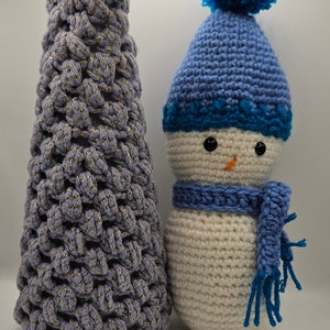 Snowman with hat and scarf