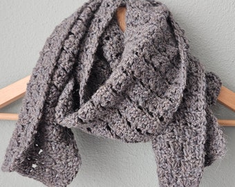 Gray unisex scarf