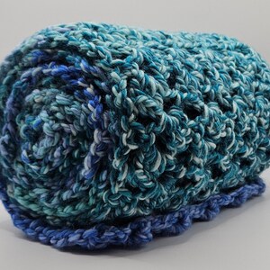 Thick blue scarf