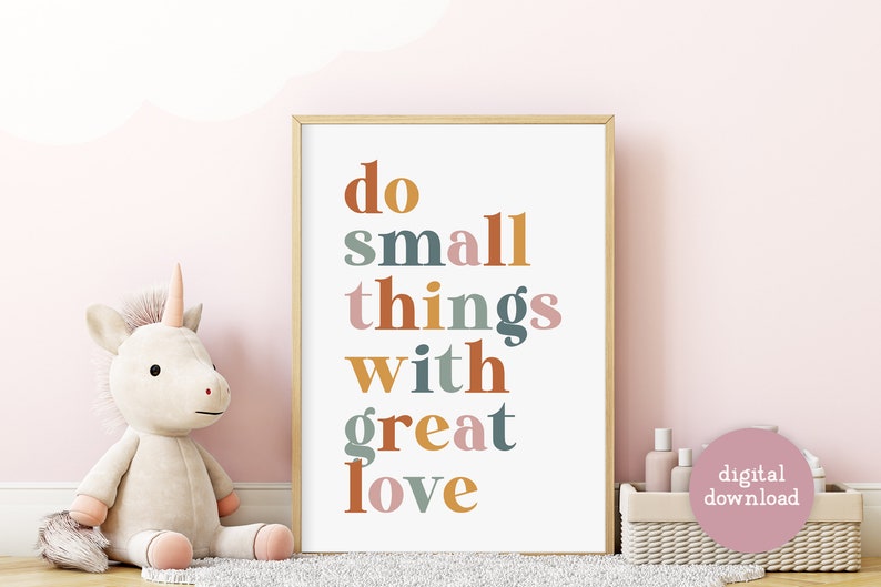 Do Small Things With Great Love, Wall Decor, Quote Printable Art ...