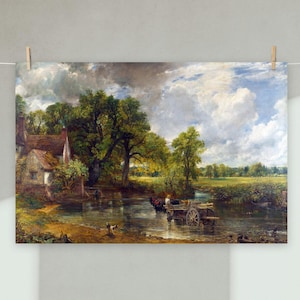 The Hay Wain by John Constable Print | Romantic Landscape Painting Poster
