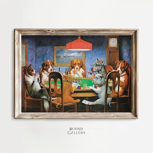 chiens jouant au poker | Un ami dans le besoin | Cassius Marcellus Coolidge Poster