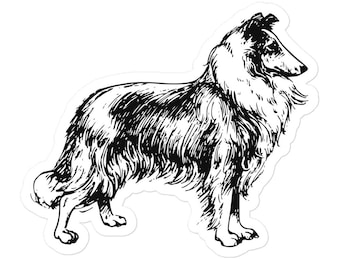 Klistermärke för grov collie