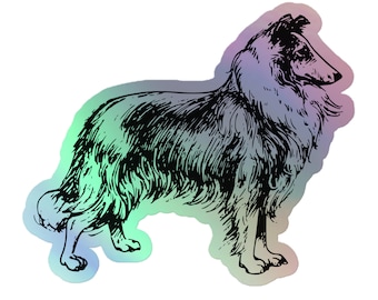 Holografisk klistermärke för grov collie