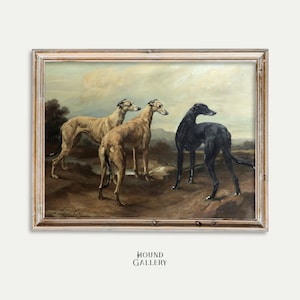Greyhounds in a Landscape Maud Earl Greyhound Poster