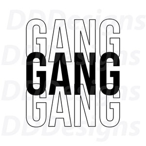 Design della maglietta Gang Gang Gang