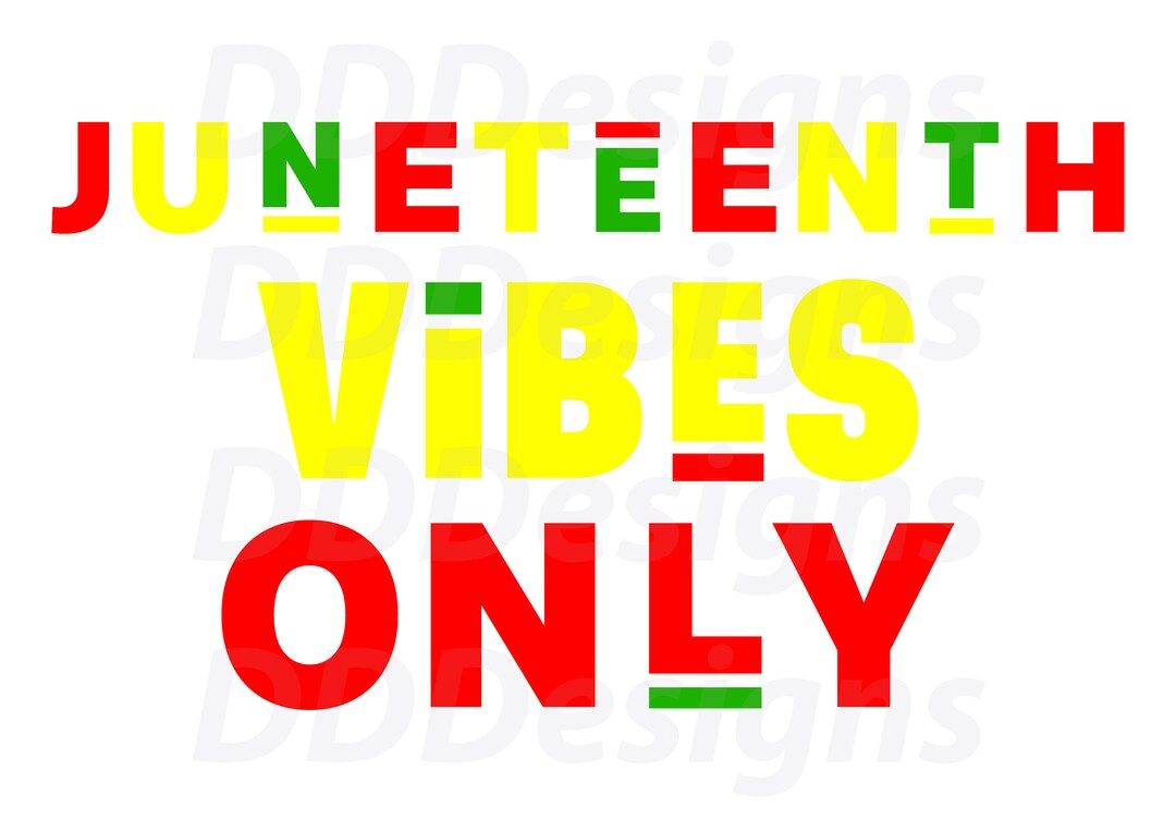 T-shirt Juneteenth Vibes Only - Jubilee Day, Freedom Day - Coton, Coupe Regular - Neuf Avec étiquettes