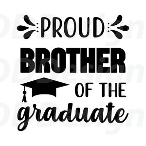 Diseño de camiseta orgulloso hermano del graduado