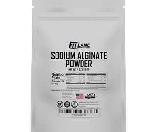 Sodium Alginate Powder, Food Grade Bulk Powder for Thickening, Non-GMO and Vegan, 4 oz Bag