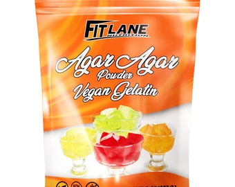 Agar Agar Powder. Vegan (Vegetarian) Gelatin. Non GMO, Gluten Free and Nutrient Rich. 8 oz Bag, Unflavored.