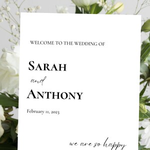 Wedding Welcome Sign Template, Wedding Signage, Welcome Signs, Rehearsal Dinner Welcome Sign, Minimal Wedding, Modern Wedding, DIY Wedding